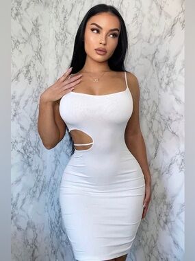 Danika Double Lined Mini Dress - White